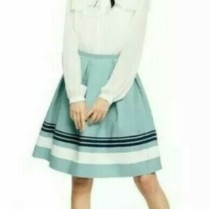 NWT Jason Wu for Target Pleated Canvas Skirt Belize Blue Size 4